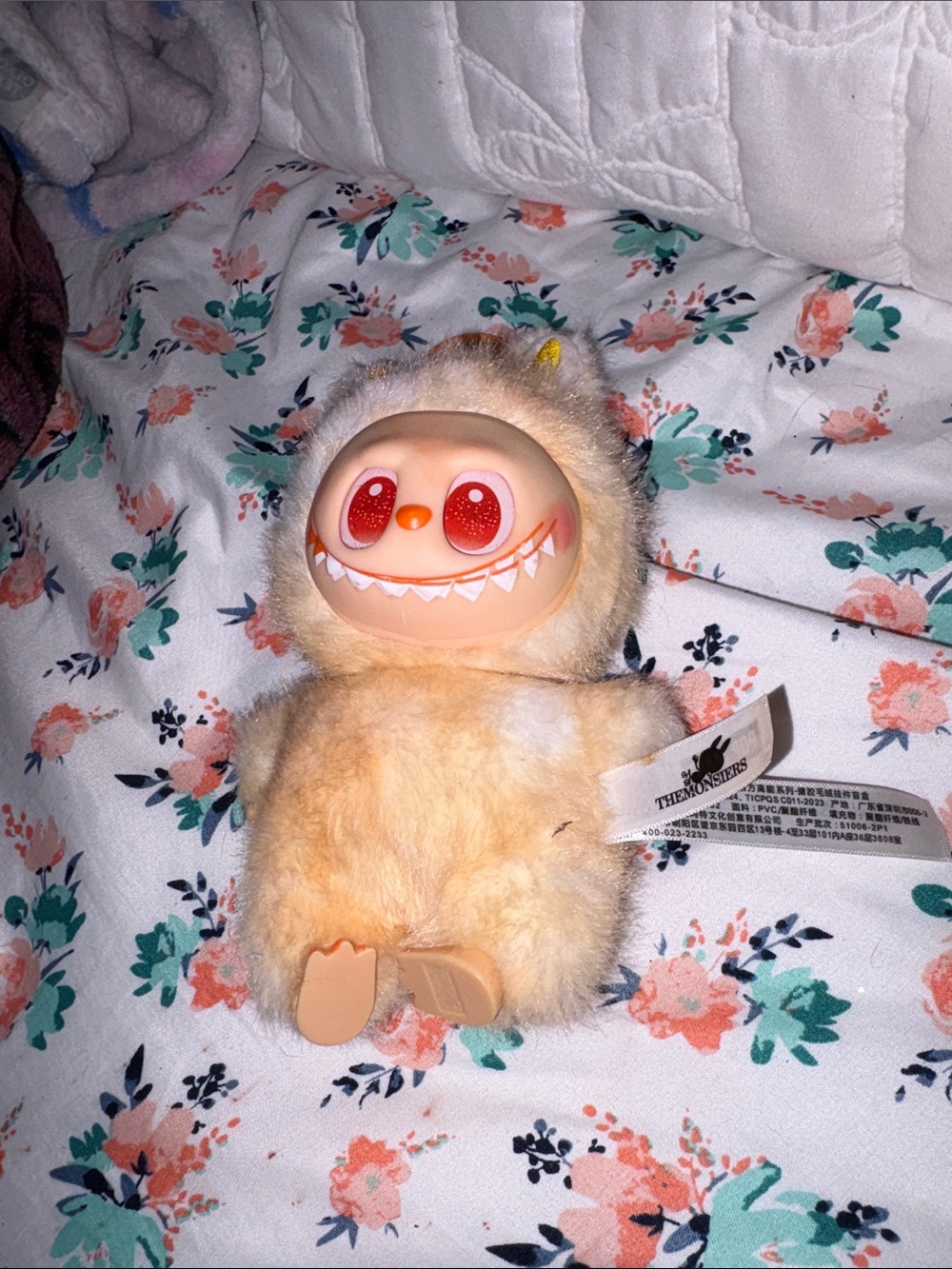 Yellow Fuzzy Monster Plush Toy -